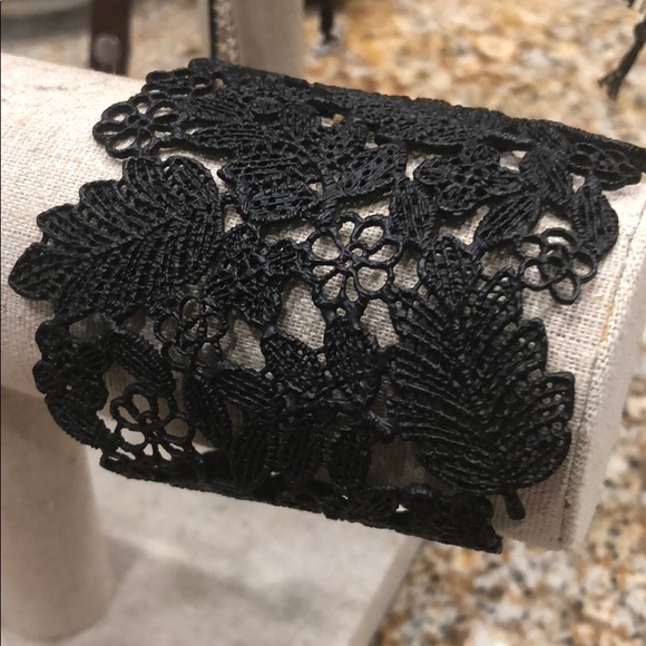 Stella & Dot Jewelry - Stella & Dot Black Chantilly lace cuff